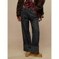 thumbnail image 5 of EMMIOL Women's Mid Rise Boyfriend Patchwork Straight & Wide Leg Denim Pants Trendy 2026 Jeans, 5 of 6