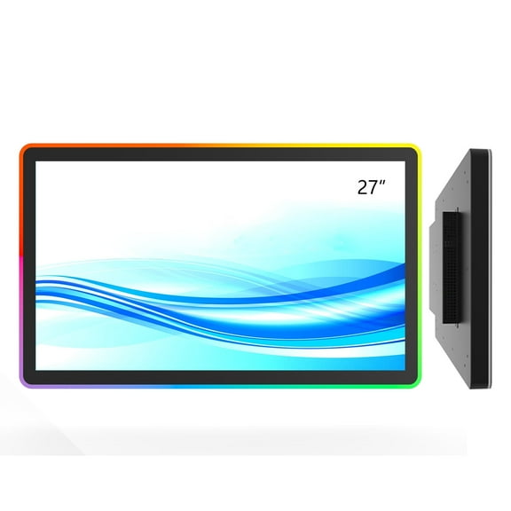 GreenTouch 27" LED-Framed Touch Monitor LCD Monitor with HDMI VGA DP Interface for Casino,KTV