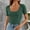 Green, variant on T Shirts for Women Going Out Tops Women's Thread Strip Slim Short Sleeve Square Neck T Shirt Top Womens Tees Square Neck Tops Green XXL