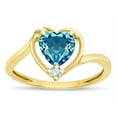 thumbnail image 2 of Star K � Genuine Blue Topaz Heart Bypass Love Knot Promise Ring, 2 of 9