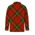 thumbnail image 4 of Christmas Plaid Shirts For Women Lapel Button Down Cute Xmas Graphic Print Tops Casual Loose Holiday Blouse (XXL, Red-A), 4 of 7