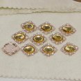 thumbnail image 3 of 10 Rhinestone Cabochons Flat Back Embellishments Buttons for Wedding Phone Decor , Gold, 30x25mm, 3 of 7