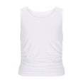 thumbnail image 3 of UPPADA Womens Tank Tops Summer Sleeveless Shirts Workout Ribbed Cropped Tops Knit Ribbed Crewneck Shirt Comfy Workout Tank Tops,Tank Top for Women Workout Fitted White,L, 3 of 6