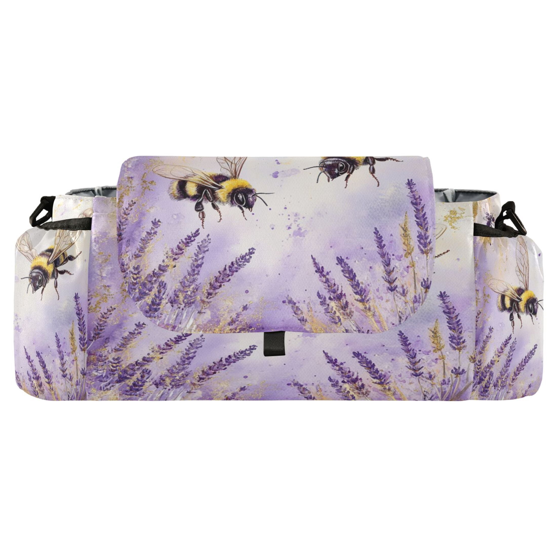 DIXRUYEE Stroller Organizer Buzzing in Bloom Printed