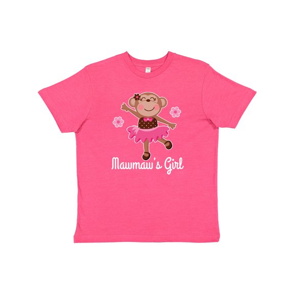 Inktastic Mawmaw Girl Ballerina Monkey Youth T-Shirt
