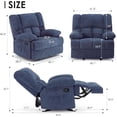 thumbnail image 7 of MAYEERTY Blue Oversized Rocking Recliner Sofa for Adults, Chenille, Ergonomic, Perfect for Living Room, 7 of 7