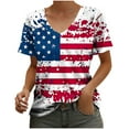 thumbnail image 2 of Inverlee 4th of July Shirts for Women Summer Memorial Day Gifts Tshirts Tunic Short Sleeve Tees Flowy V Neck Blouses Tops, 2 of 3