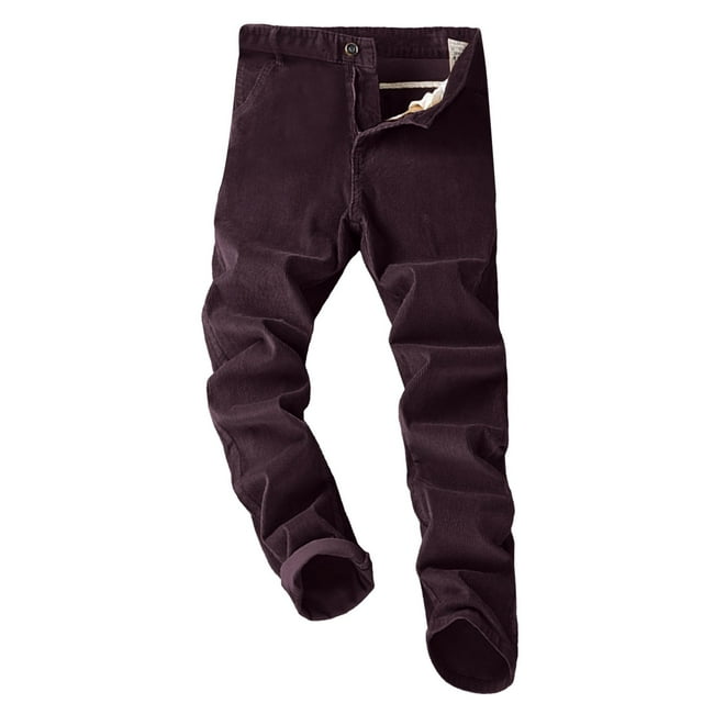 WEAIXIMIUNG Pantalon Habillé pour Homme Coupe Ajustée Brun Pantalon Extensible en Velours Côtelé pour Homme Velours Côtelé pour Homme Pantalon Décontracté Régulier pour Homme Pantalon à Jambe Droite Pantalon