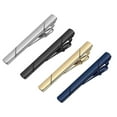 thumbnail image 2 of 4Pcs Tie Clips Set For Men Tie Bar Clip Black Silver Tone Gold Tone For Wedding Business, 2 of 6