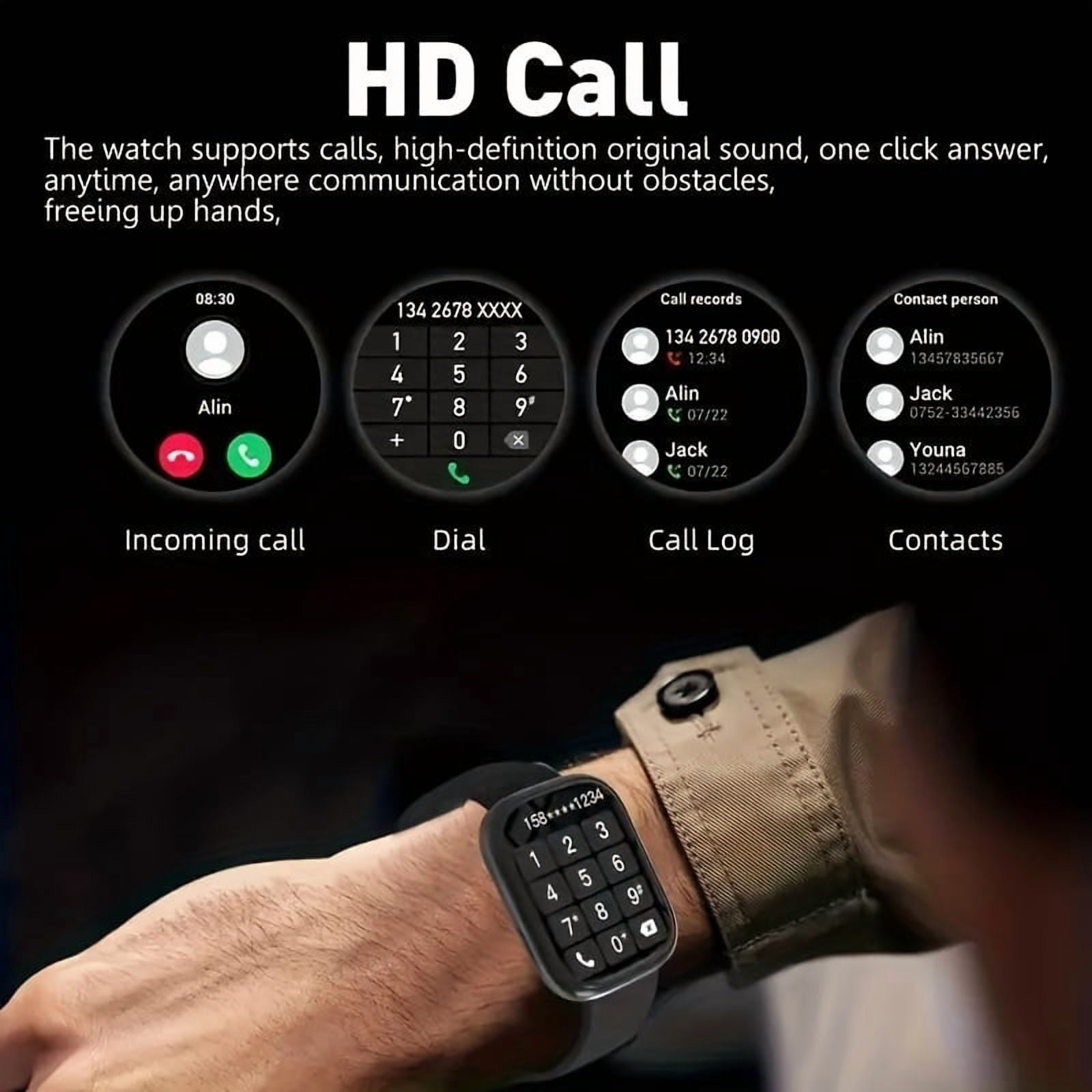 2024 New 2.01" Touch Screen Smartwatch with Talk Function, Dual Band GPS, Fitness Tracker for Men Women, iPhone Android Compatible