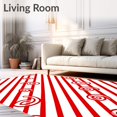 thumbnail image 2 of ODIKA 2'x3' Machine Washable Non-Slip Area Rug, Cane Striped Peppermint Latch Hook Kit Theme High Traffic Rug with Pad, Red, 644936, 2 of 8