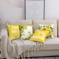 thumbnail image 3 of Sunflower Throw Pillow Covers 18x18 inch Set of 4 Bee Summer Pillow Cases Yellow Floral Decorative Cushion Covers for Sofa Couch, 3 of 6
