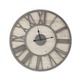 thumbnail image 5 of 23.6" Wood Wall Clock with Roman Numerals, Natural/Grey Mdf Farmhouse Clock for Living Room, Bedroom Or Office, 5 of 7