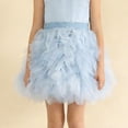 thumbnail image 2 of RUTAYY Children Girls Skirt Solid Color Tiered Ruffle Cute Short Party Tutu Skirt Casual Soft Comfortable Vacation Travel Dresses, 2 of 5