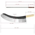 thumbnail image 4 of Carbon Steel 50cm Clever Chef Knife, Kebap Blade, Turkish Knife, Mincing Knife and 2 pcs. Skewers, 4 of 8