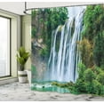 thumbnail image 5 of Ambesonne Landscape Shower Curtain, Green Botanic Nature, 69"Wx70"L, Green and White, 5 of 5