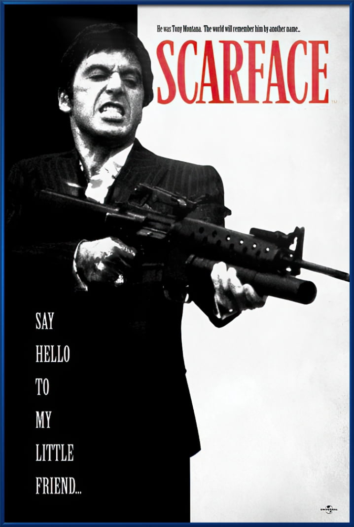 Al Pacino as Tony Montana firing sub machine gun classic Scarface 12x18 Poster 