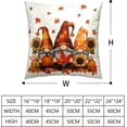 thumbnail image 3 of Fall Gnome Pillow Covers 16x16 Set of 2 Pumpkin Sunflower Maple Leaves Throw Pillow Covers Autumn Pillow Case Thanksgiving Cushion Case for Home Decor Couch Sofa, 3 of 6