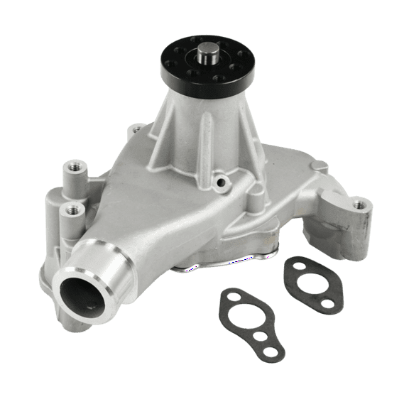 Small Block Chevy 350 High Volume Aluminum Long Water Pump Natural 5/8" Pilot