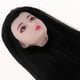 thumbnail image 3 of Cabezas de muñeca de maquilje de práctica de plástico, para muñeca 1/6, cabeza de maquilje de práctica con pelo rgo y liso negro Zulema Peluca de cabeza de muñeca, 3 of 8