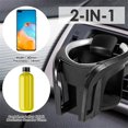 thumbnail image 2 of Soporte para taza de coche, 2 en 1, soporte ajustable para teléfono inteligente, soporte con ventosa para coche, soporte para bebidas calientes, compatible con la mayoría de los vehículos (plateado y, 2 of 5