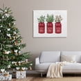 thumbnail image 2 of Rustic Country Jugs Festive Holiday Holly Sprigs Botanical & Floral Graphic Art Gallery-Wrapped Canvas Print Wall Art, 2 of 7