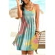 thumbnail image 2 of Vestido corto con estampado de teñido anudado Vestido plisado sin mangas, rosa azul, 5XL Methold AP002087-64, 2 of 7