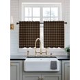 thumbnail image 2 of Black Brown Buffalo Plaid Tier Curtains 36 Inch Length,Sheer Curtains for Bedroom Living Room Window Geometric Classic Checkered Short Kitchen Curtains Drapes for Small Half Window 27.5"x36" 2 Panels, 2 of 7