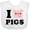 AA-White, variant on Inktastic I Love Pigs Boys or Girls Baby Bib