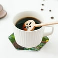 thumbnail image 5 of Bingfone Vintage Flower Crown Guinea Pig Leather Drinks Coasters with Set of 6,Suitable for Home Kitchen,Coffee Cup Coasters Home Gift, 5 of 7