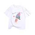 thumbnail image 2 of Cethrio Kids T-Shirts Girls and Boys Summer White Shirts Size 5Y, 2 of 4