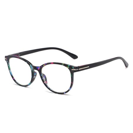 Men Women Elegant Portable Eye Protection Anti-Blue Light Eyeglasses Reading Glasses Ultra Light Frame PURPLE STRENGTH 200