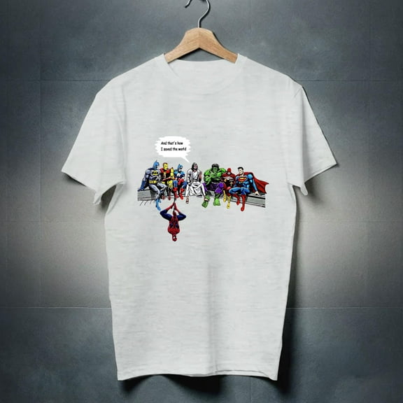How I Saved The World Shirt Jesus Superhero Christian Gift Tee New Instock-TH28850
