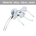 thumbnail image 2 of Pétale de Fleur avec Pompons de Perles Cheveux en Épingle à Cheveux Chinois Style Rétro Fleur avec des Accessoires de Cheveux Clip en Métal Faits à la Main pour Femmes Filles Cheveux Longs, 2 of 6