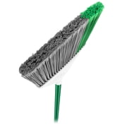 Libman Extra Large Precision Angle Broom with Green Steel Handle and Clean Fibers Dustpan