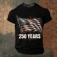 thumbnail image 2 of 250 Anniversary USA Polo Shirt Patriotic Graphic T Shirt Independence Day Commemorative Knit Tee For Casual Wear, 2 of 3