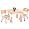 thumbnail image 1 of FUNLIO Kids Table and 2 Chairs Set, Height Adjustable Toddler Table and Chair Set for Ages 3-8, Easy to Wipe Arts & Crafts Table,, 1 of 7