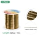 thumbnail image 3 of 2 rollos de alambre para joyería de 0.2 mm, calibre 32, 328 pies de alambre de manualidades de cobre para hacer joyas/plantar/tejer/manualidades DIY, alambres de metal suave [100M, tono bronce], 3 of 7