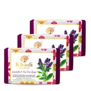 Khadi Sanskriti Pack Of 3 Lavender & Tea Tree Herbal Soaps-125g