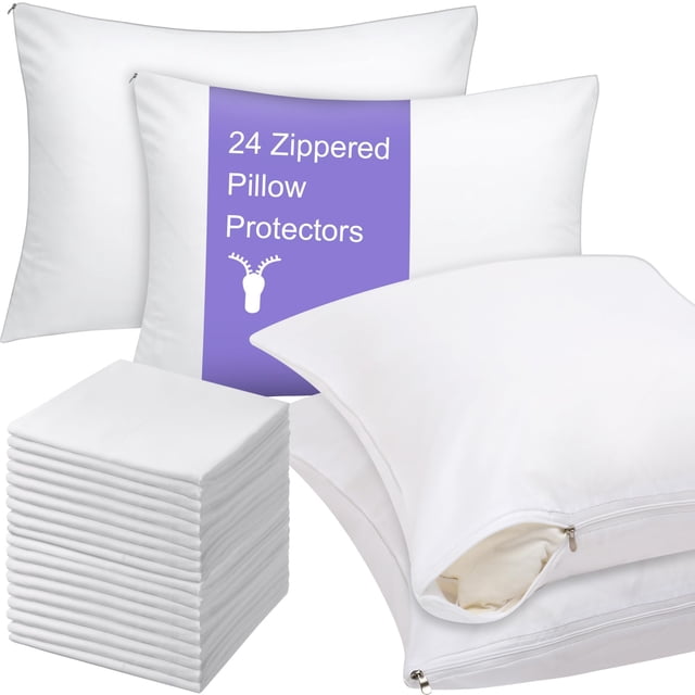 Paquete de 8 protectores de almohada Shimeyao, algodón, 20 x 40 pulgadas, con cierre