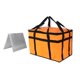 thumbnail image 1 of Bolsa térmica para entrega de alimentos, bolsa de supermercado, soporte térmico, calentador de pizza con base Naranja, 1 of 9