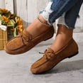 thumbnail image 6 of WHLBF Shoes for Women Round Toe Casual Plus Size Loafers Solid Color Bow Closed Toe Flat Soft Sole Size 5.5, 6 of 9