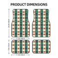 thumbnail image 2 of Sikiie Christmas Snowflakes Plaid Car Foot Mat Set of 4 Pieces Basics Universal Fit Rubber Carpet Floor Mats For Car SUV Van & Truck, 26.8"L x 17.3"W (Front), 13"L x 17.3"W(Rear), 2 of 6