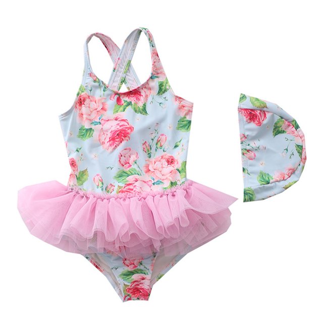 Newborn Baby Girls Baby One Piece Swimsuits with Tutu Dress