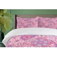 thumbnail image 4 of Ambesonne Bohemian Duvet Cover Sets, Flower Folklore, 2-Queen, Dried Rose Pink, 4 of 7