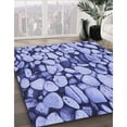thumbnail image 3 of Ahgly Company Machine Washable Indoor Rectangle Transitional Jeans Blue Area Rugs, 6' x 9', 3 of 7