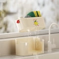 thumbnail image 5 of LWVITH Kitchen Sink Drying Rack with Removable Tray Sponge Holder Drainer for Countertop Organize Scrub Brush Soap Dish Water Drainage Storage Organizer White Green Purple, 5 of 6