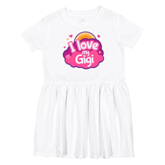 Inktastic I Love My Gigi Grandma Grandchild Girls Toddler Dress