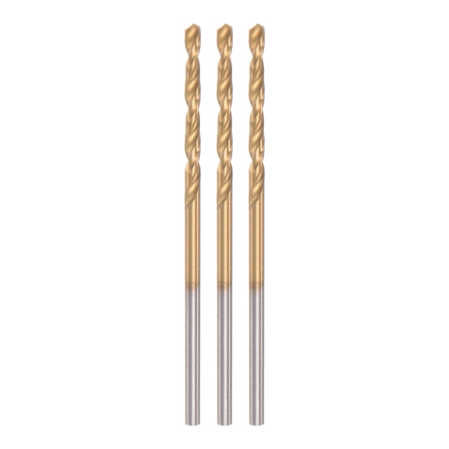 3uds Helicoidales Brocas 1,5mm Titanio Revestido (HSS-E) M42 Alta Velocidad Acero 8% Cobalto Recto Vástago para Inoxidable Acero Aluminio Aleación Metal
