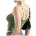 thumbnail image 6 of Hpapadks Womens Tank Tops Solid Square Neck Tanks Top Summer Going Out Basic Slim Shirt Womens Camisole Tank Tops Green XS, 6 of 6